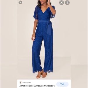 Francesca’s XXS Dark Blue Jumpsuit